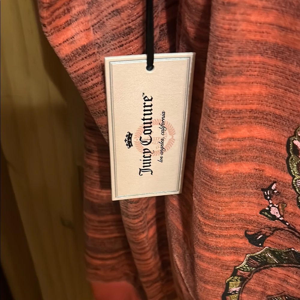 Juicy Couture Coral Striped Hoodie - Picture 4 of 8